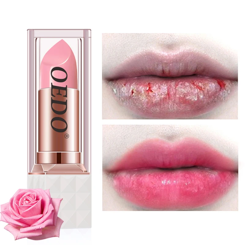

Rose Peptide Nourishing Colorful Lip Balm Anti Aging Antifreeze Anti-chapped Makeup Face Skin Care Repair Damage Lip Moist Cream