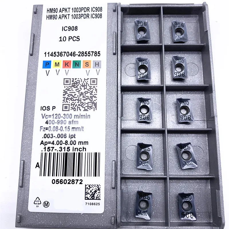 HM90 APKT1003 PDR IC908 фрезерный станок твердосплавный инструмент для обработки деталей