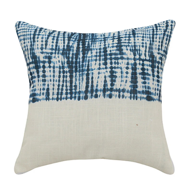 

Nordic Style Blue Tassels Pillow Case Blue Geometric Lumbar Pillow Cushion Cover Case Decoration For Sofa Room Decoratio 45x45