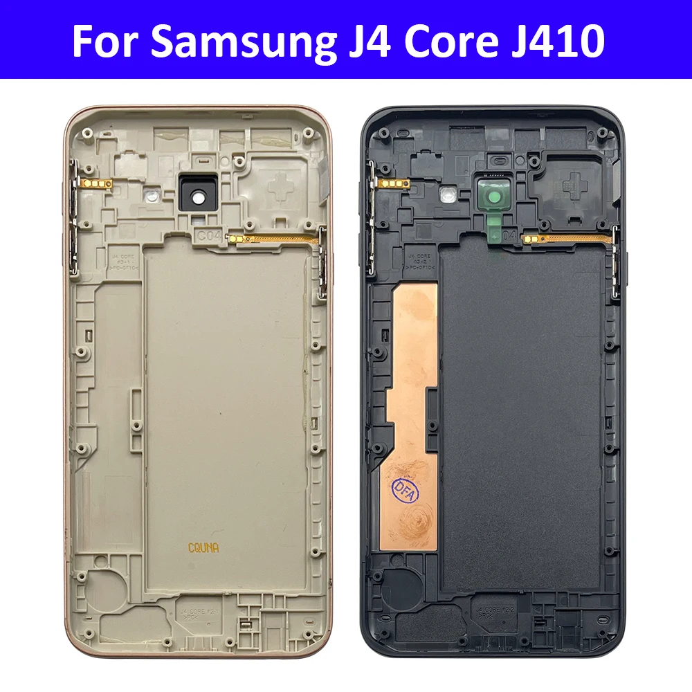

5 шт. оригинальная задняя крышка батарейного отсека для Samsung Galaxy J4 Core SM-J410 чехол с боковой кнопкой и объективом камеры