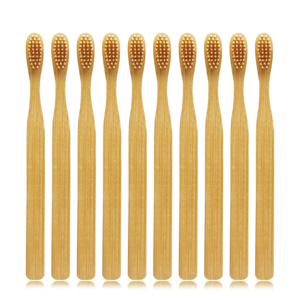500 шт бамбуковая зубная щетка для взрослых es Мягкая экологическая мягкая