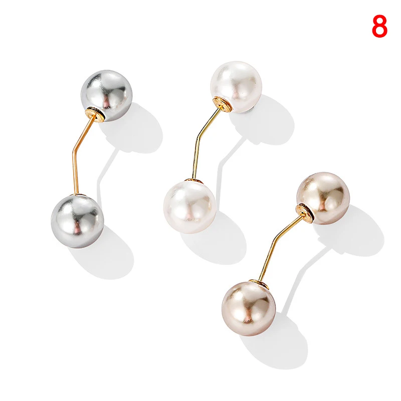 3 шт Сплав Брошь двойная имитация жемчужная брошь набор женский свитер кардиган