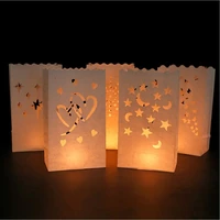 50 pcslot sunshine tea light holder luminaria paper lanterns candle bag for christmas party outdoor wedding decoration