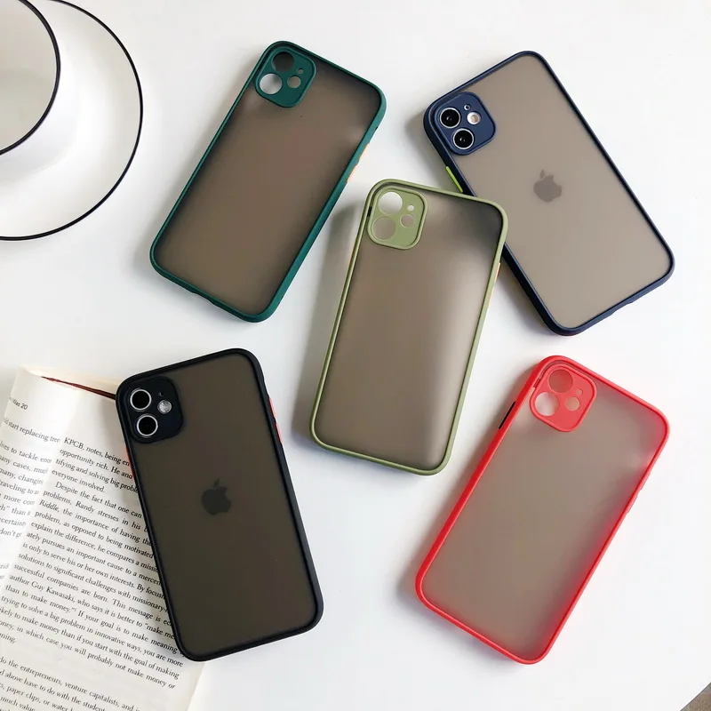 Чехол для Телефона iPhone 12 11 Pro Max X XR XS 7 8 Plus Роскошный Матовый Жесткий чехол из