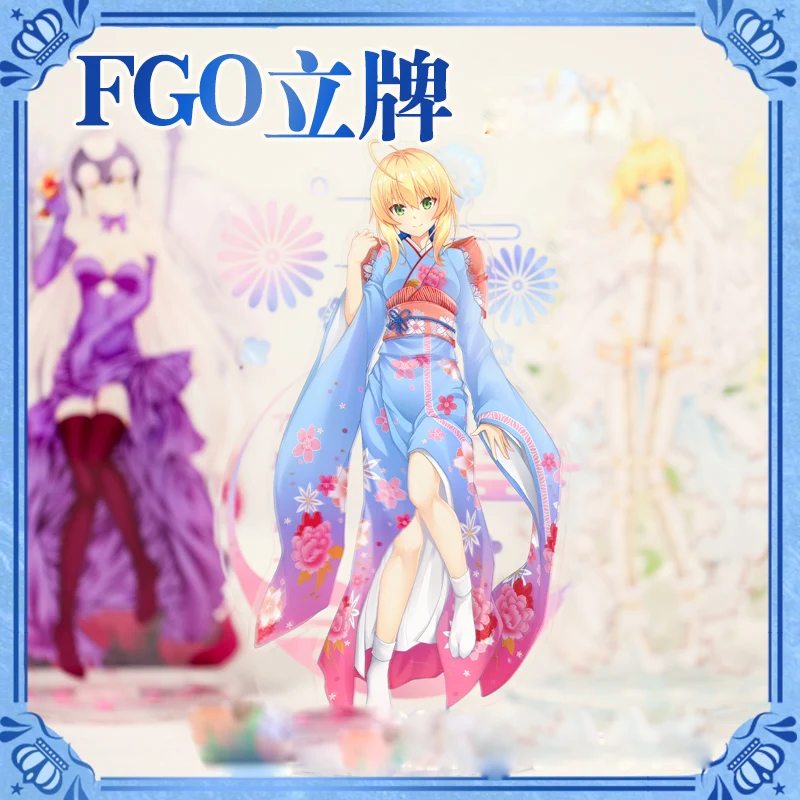 Аниме Fate/Grand Order Жанна д 'Арк Tamamo no Mae Saber фигурка на акриловой подставке модель