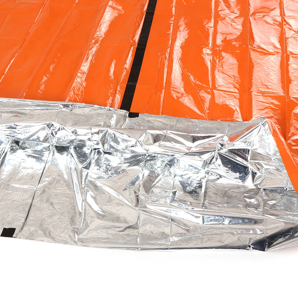Аварийная трубчатая палатка для выживания на природе прочная оранжевая