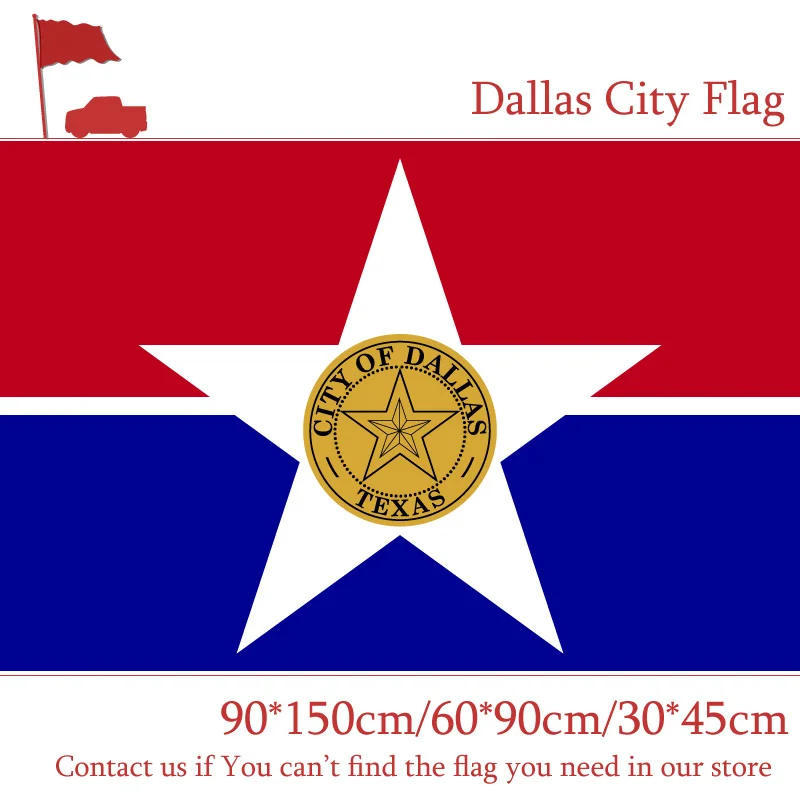5 шт. Флаг Даллас городской флаг 90*150 см 60*90 30*45 Автомобильный 3x5ft высокое качество