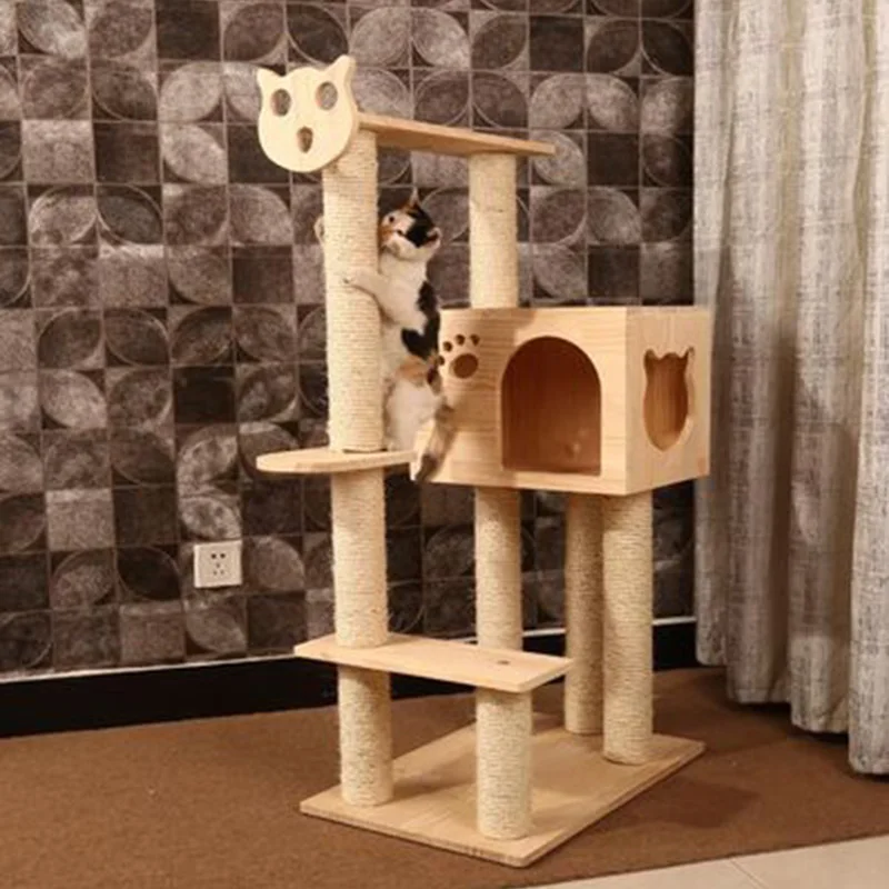 Y1 HEYPET кошка дерево башня мебель котенок игровой домик perches платформы лестницы кошачье дерево сизаль Когтеточка скалолазание рамка ПЭТ - Цвет: Y1