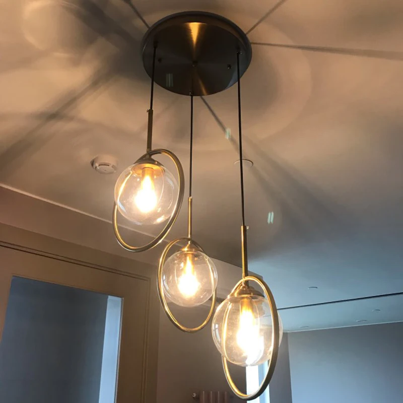 Стеклянные подвесные лампы в скандинавском стиле для гостиной подвессветильник