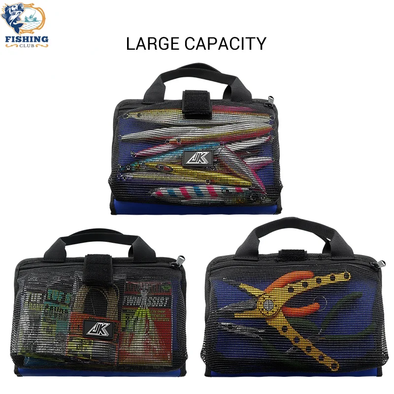 

ODJ Portable Waterproof Storage Bag Fixture Bag Iron Plate Lead Leather Fishing Storage Protective Cover Fishing Equipmen