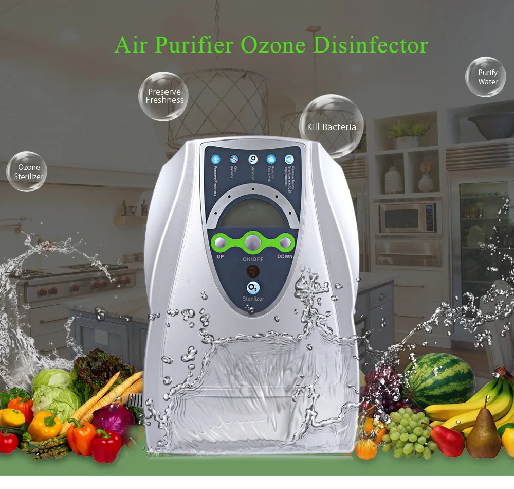 

DC 12V Ozone Generator Ozonator ionizer O3 Timer Air Purifiers Oil Vegetable Meat Fresh Purify Air Water EU US PLUG