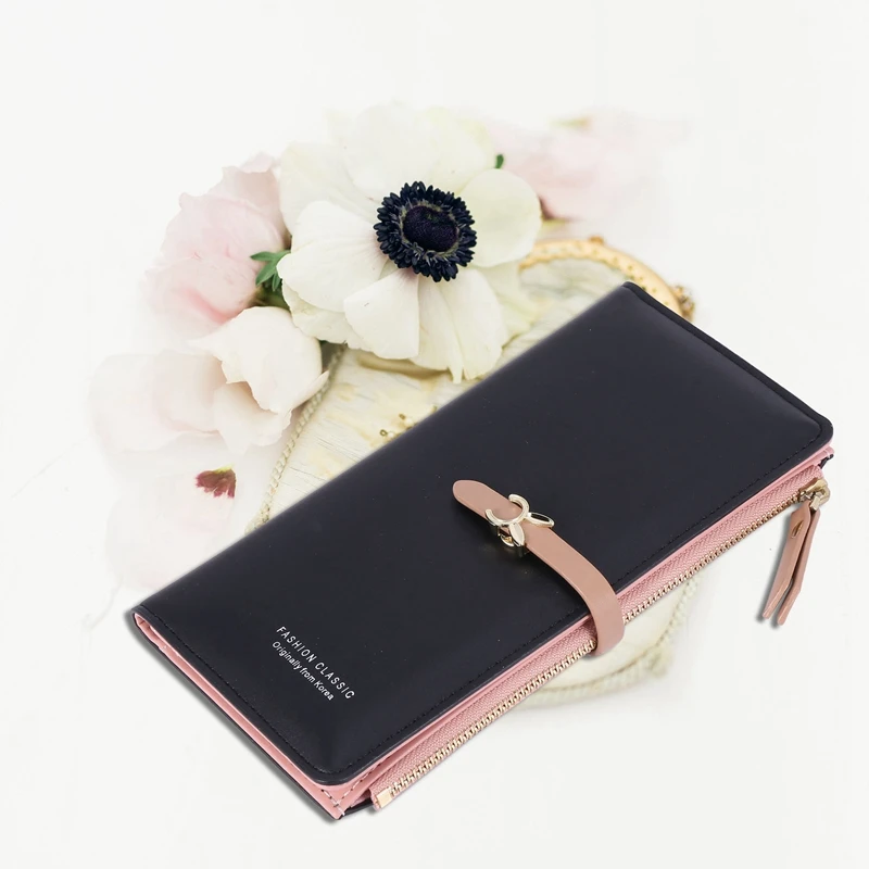 

New Large Capacity Women Pu Leather Wallets Multifunction Long Hasp Purses Ladies Coin Card Holders