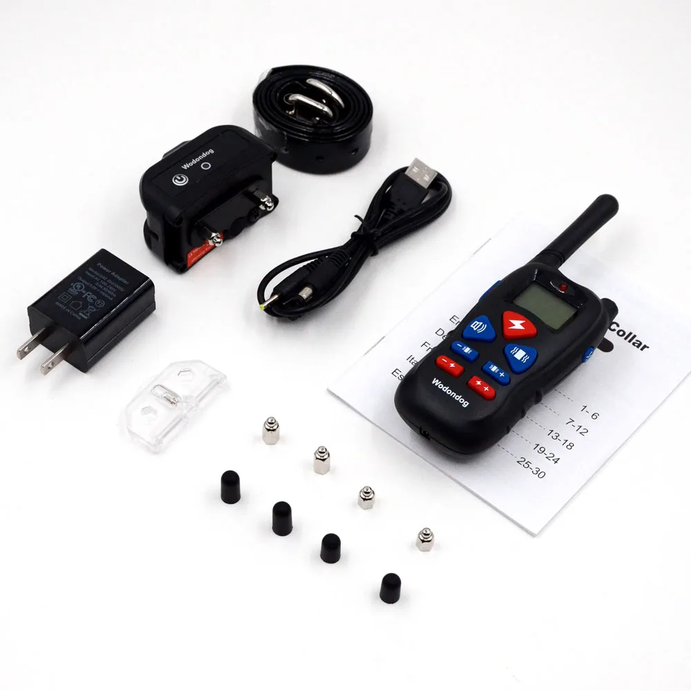 for 1 dog Electronic dog training collar remote rechargeable waterproof pet training collar for dogs vibration sound electric shock collar - Цвет: for 1 dog