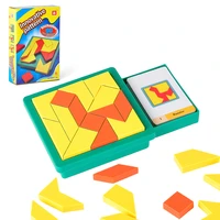geometry jigsaw puzzle 3d pattern animal colorful tangram toy kids montessori early education sorting games toys children gift