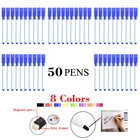 50 ручкикоробка маркер для белой доски оптовая продажа Back To School стационарный воды Цвет сухое стирание белая доска ручка с ластиком Магнитный