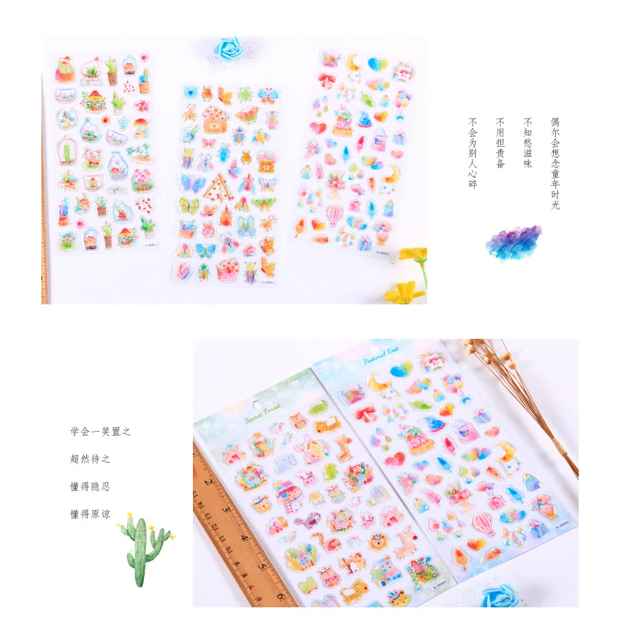 1 шт/1 лот Kawaii канцелярские наклейки ручной нарисованный дневник декоративные мобильные наклейки Скрапбукинг DIY ремесленные наклейки