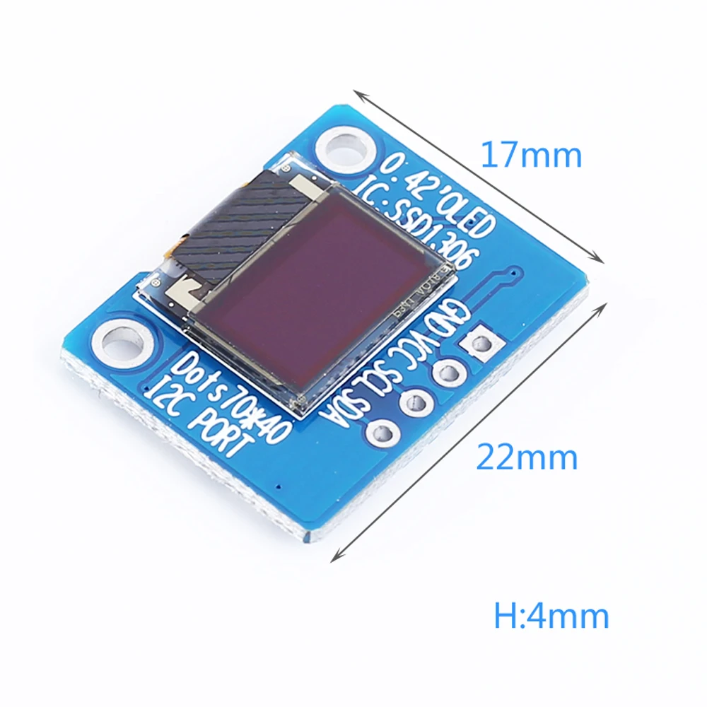 Oled-дисплей 0,42 дюймов I2C IIC 72x40 белый SSD1306 драйвер 72*40 3,3 В