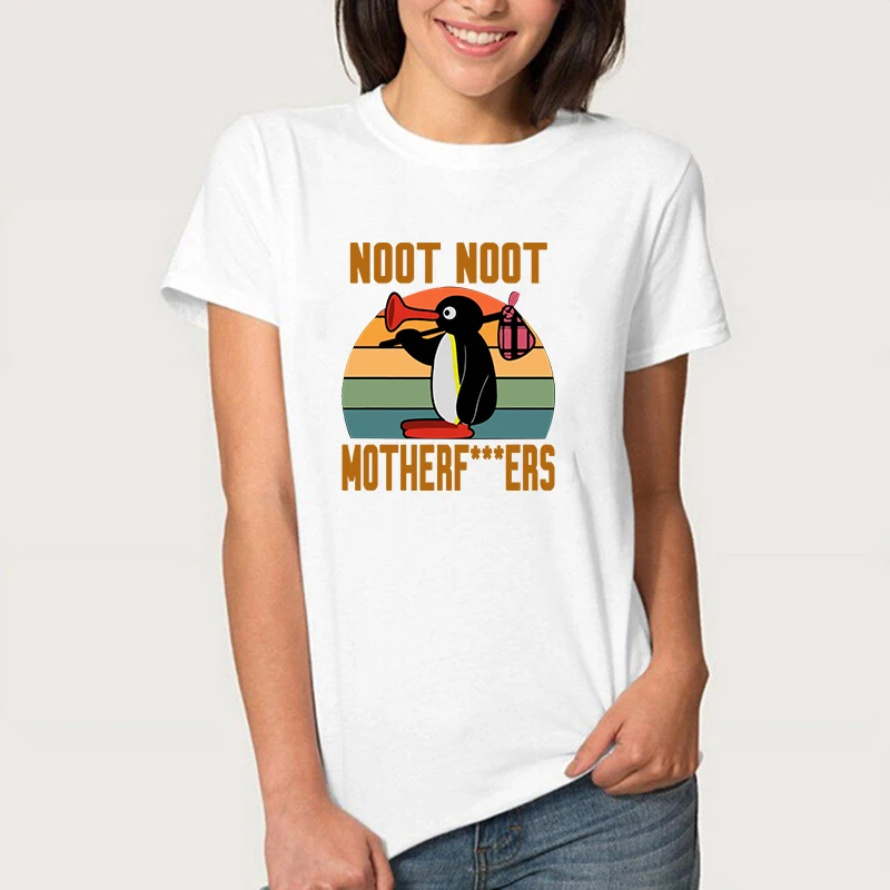 2019 модная женская футболка с принтом NOOT MOTHERFERS Винтажная для мальчиков и девочек