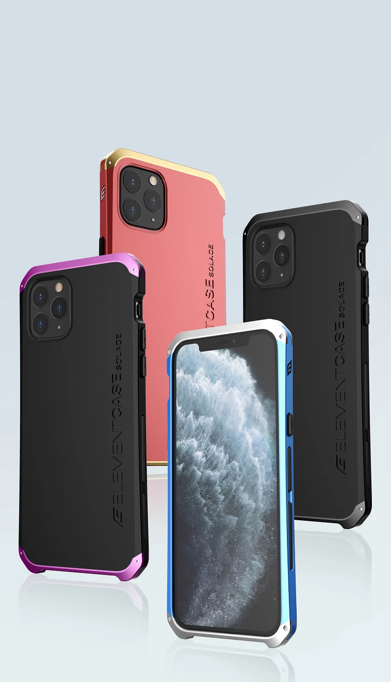 Металлический Алюминиевый Чехол Bumber для iphone 11, чехол-гибрид, задняя крышка из поликарбоната для iphone 11 pro max, чехол, противоударный чехол, Fundas