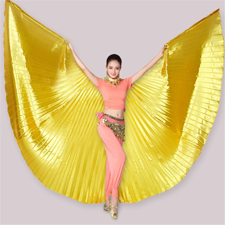 

11Color Butterfly Wings for Women Belly Dance Gypsy Skirt Practice Stage Wear India Clothing Gold Costume Not Split Wings
