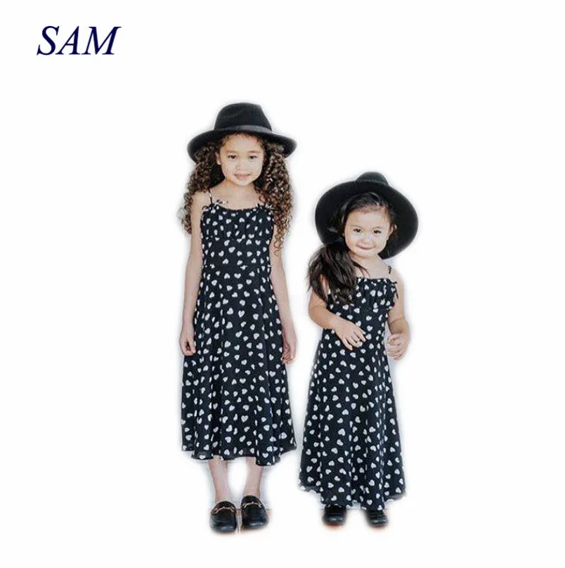2020 summer sweet and lovely girls dress European American children's long suspender dresses sleeveless beach for kids | Детская