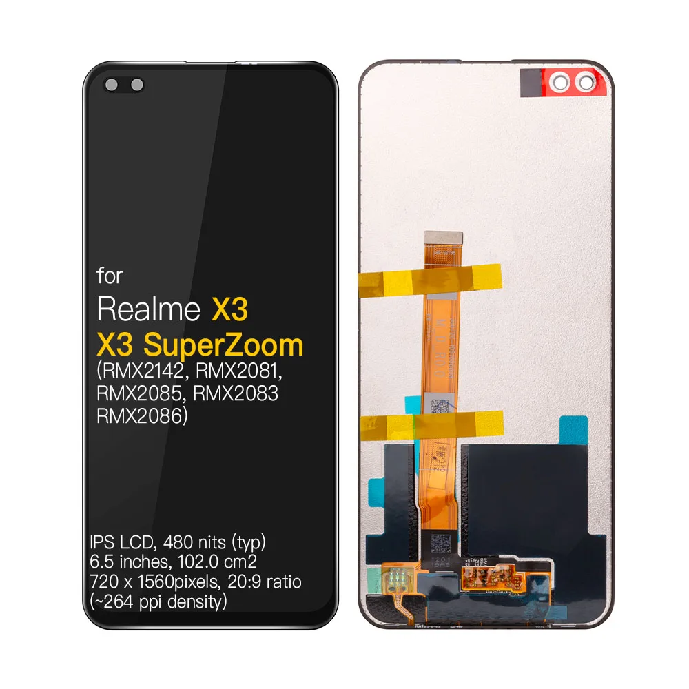 6 6 inch original display for oppo realme x3 x3 superzoom lcd touch screen rmx2086 rmx2142 rmx2081 rmx2085 rmx2083 free global shipping