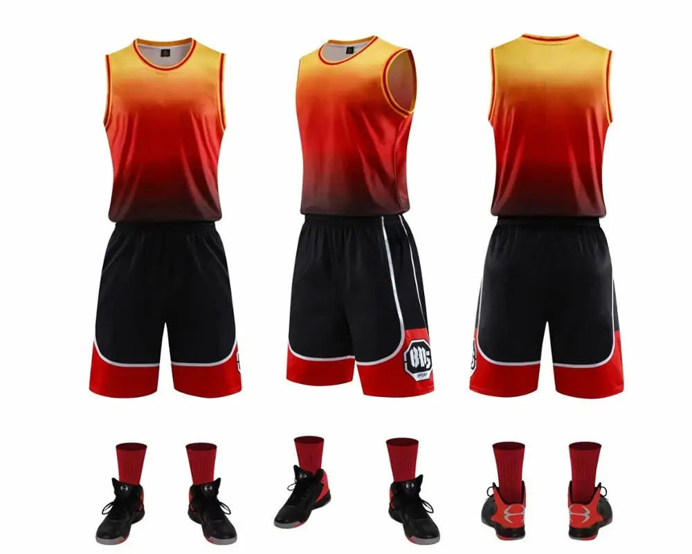 

Men Basketball jersey Sets Gradient Quick Dry Kids blank Basketball Jerseys Cheap Custom Women basketball uniforms Sports Suits