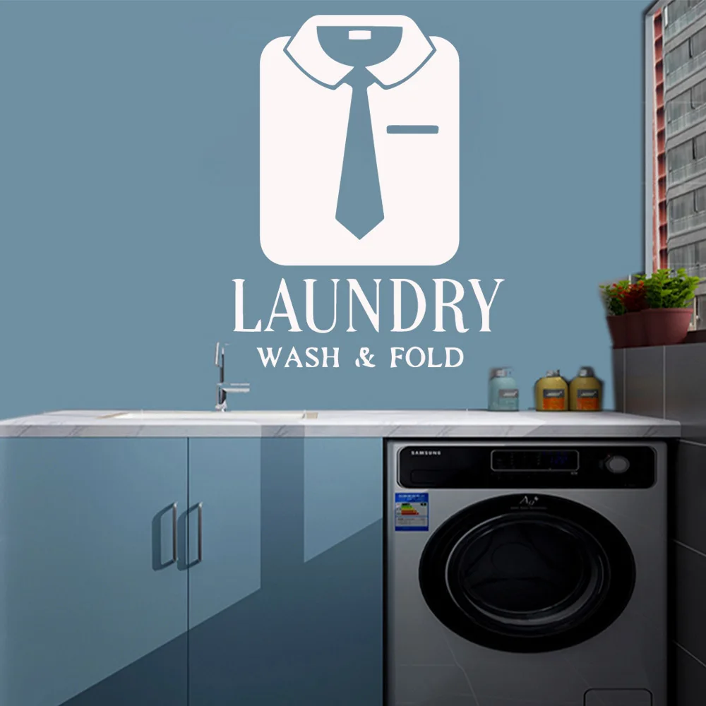 Новые Стикеры на стену для прачечной аксессуары украшения дома съемная Наклейка