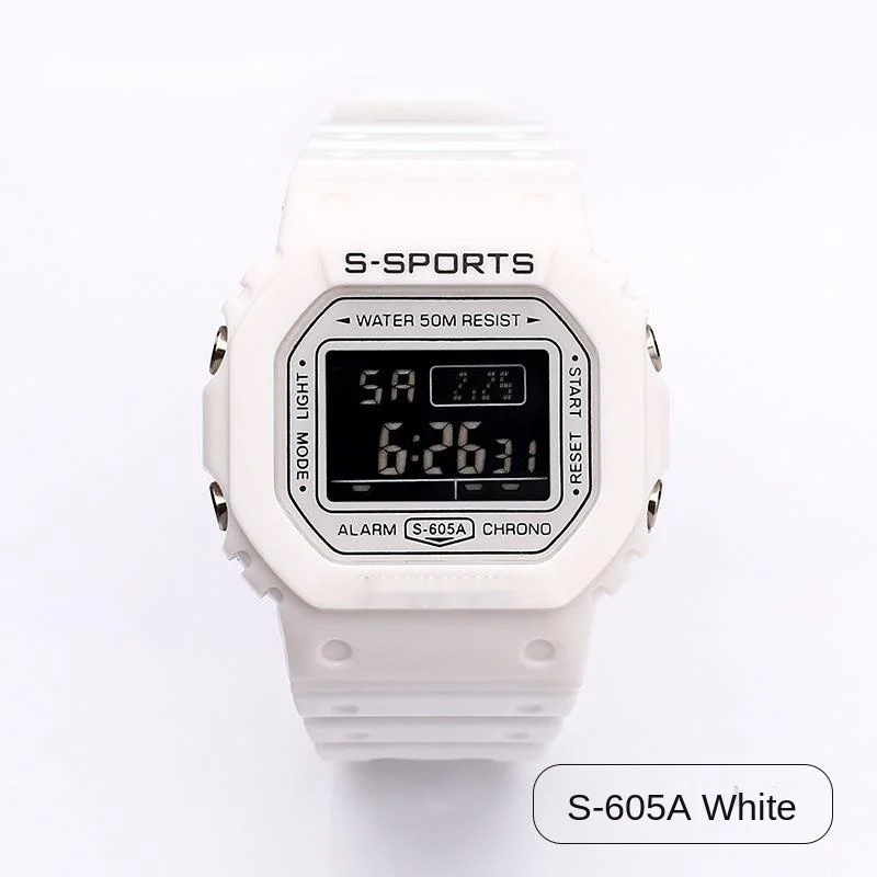 

Strength electronic watch teenage couple watch makaron dark screen student Watch