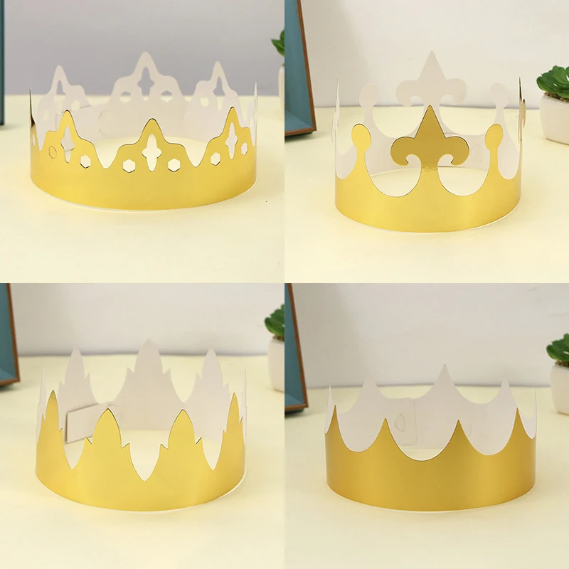 

New Arrival 30pcs/set Birthday Hats Paper Crown Prince Princess Party Supplies Paper Hats Caps for Kids Birthday Wedding Decor