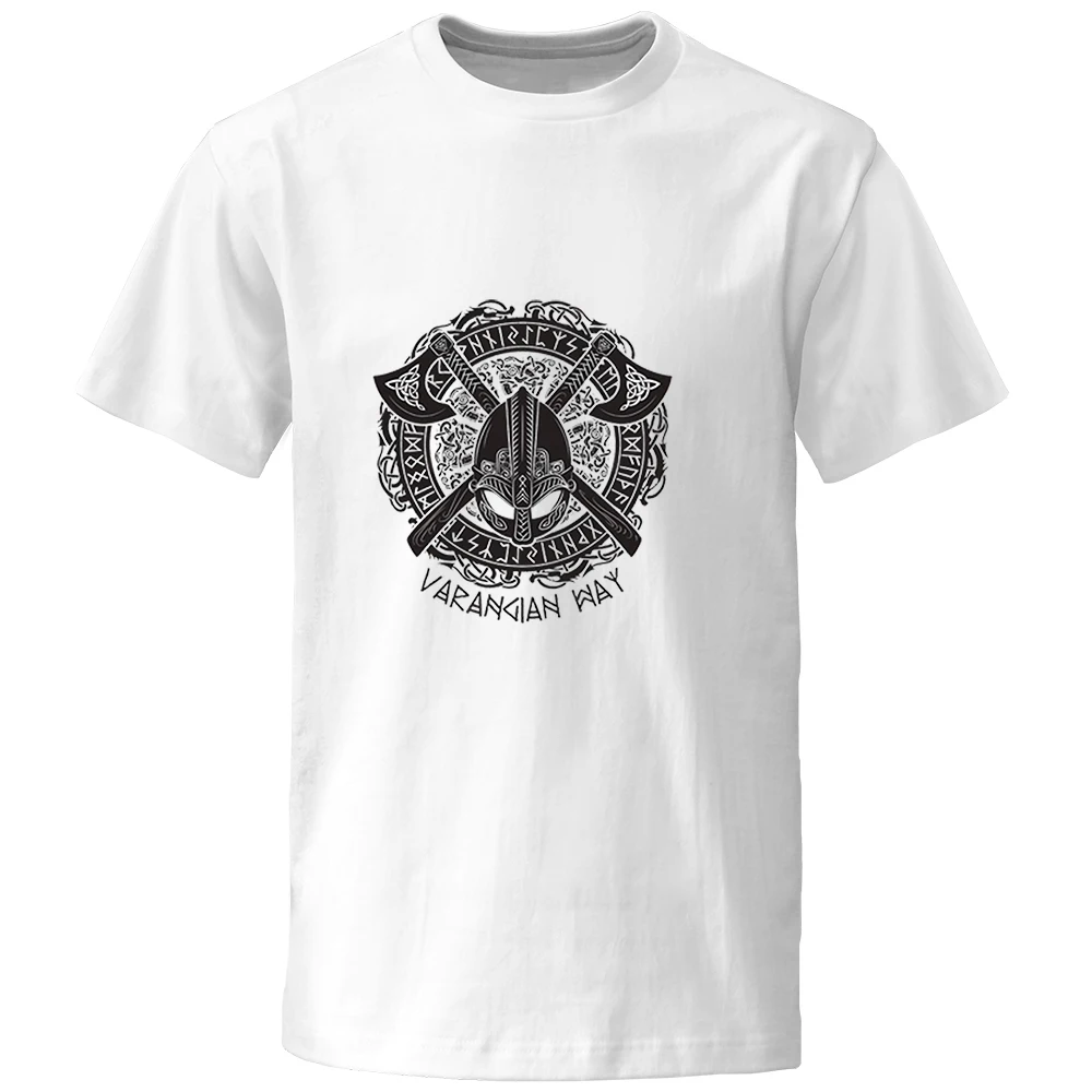 

Mens T Shirt Men TV Show Tshirt Scandinavian Runes Valhalla Tops Tee T-Shirt Streetwear For Fans Tops