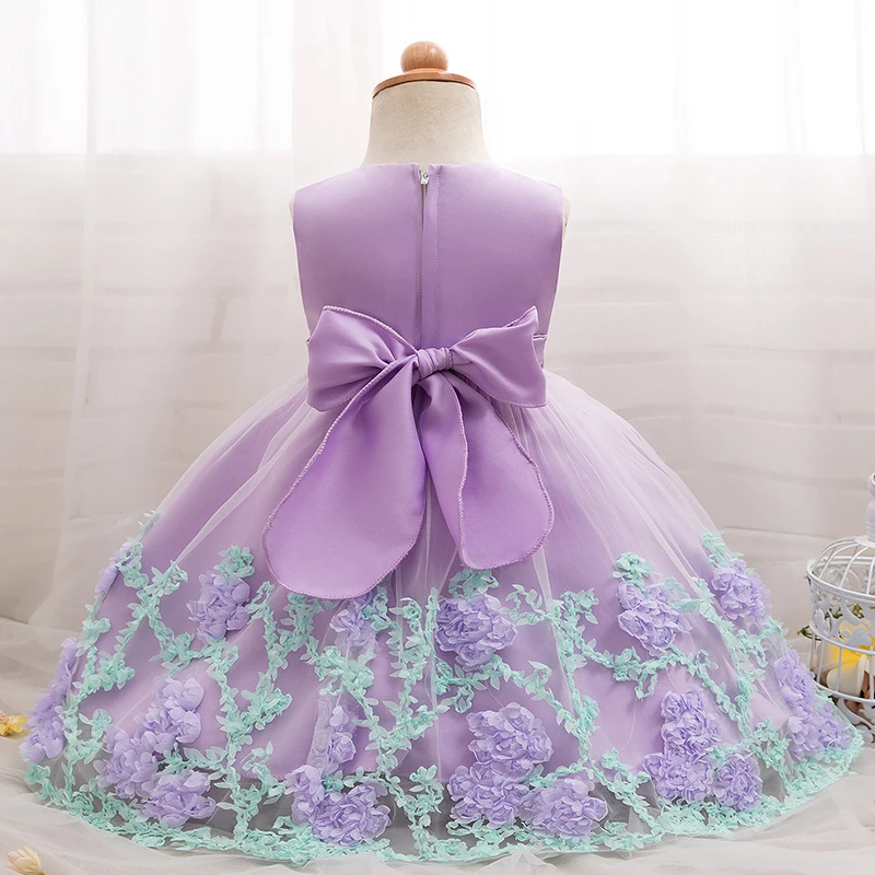 Платье принцессы для новорожденных Нарядные платья маленьких девочек на день