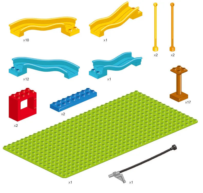 195 шт. мраморная гонка кирпичная Воронка слайд оптом комплект строительных