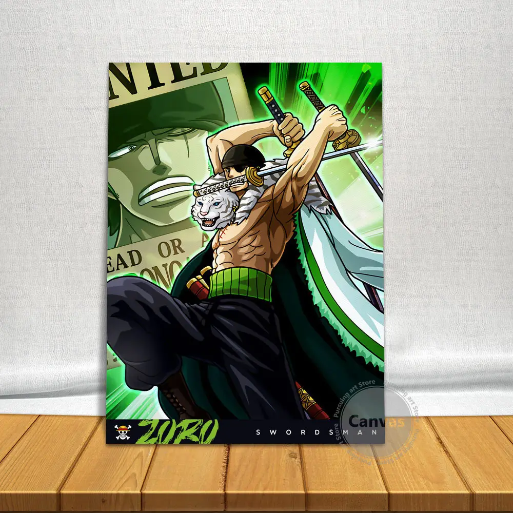 

Anime Zoro Canvas Manga Decoration Prints Poster wall decor Pictures Home Decor Living room Bedroom Art Painting