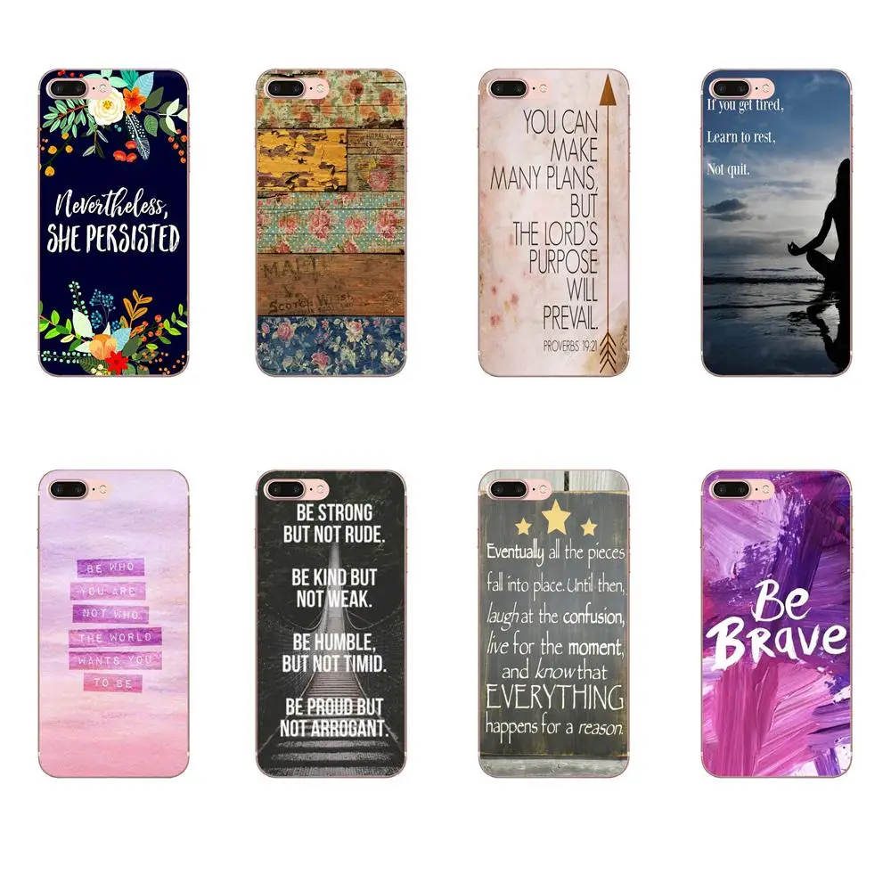 Positive Mentality Bible Verse Brave Quotes For Galaxy Grand A3 A5 A7 A8 A9 A9S On5 On7 Plus Pro Star 2015 2016 2017 2018 | Мобильные