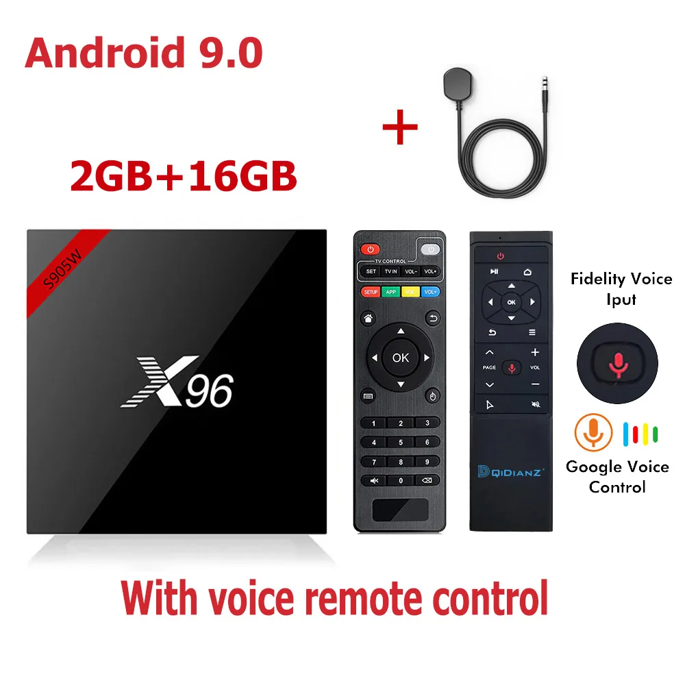 2G 16G - IR-MT12 X96 Smart tv Box Android 9,0 S905W Четырехъядерный 4 Гб+ 32 ГБ 2,4G Wifi 4K HD 64 бит мини Netflix медиаплеер игровой набор магазина-Top Box - Цвет: 2G 16G - IR-MT12
