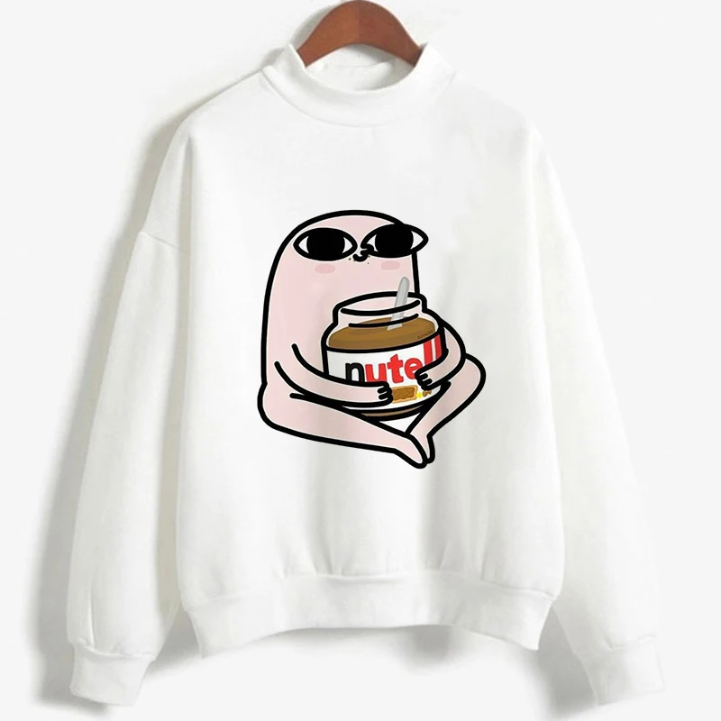 Женская толстовка с капюшоном Kawaii Nutella Повседневная Толстовка в стиле Харадзюку