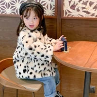 plush faux fur coat girls autumn and winter baby 2020 new korean version loose fur coat western style thickening