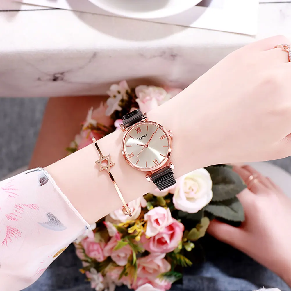 Женские модные роскошные часы из нержавеющей стали изысканные Простые