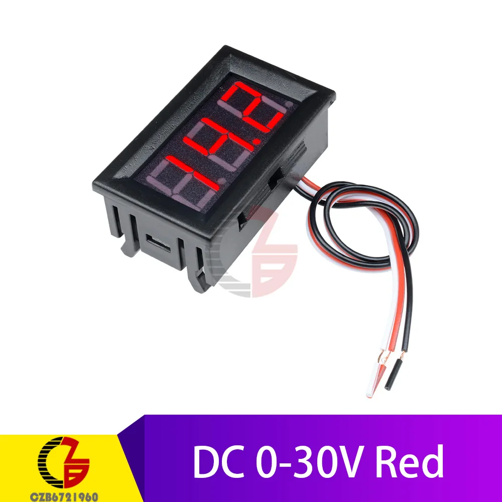 3 Wire Red Высокая точность постоянного тока 100 в 10 А цифровой автомобильный Вольтметр Амперметр индикатор напряжения мотоцикла Тестер измеритель тока Замена USB Тестер 12 В - Цвет: 3 Wire Red