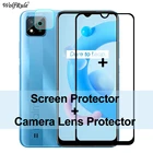 Закаленное стекло с полным покрытием для Realme C21 C20A C20 C17 C15 C12 C11 2021, защита экрана, защитная пленка для камеры телефона Realme C21