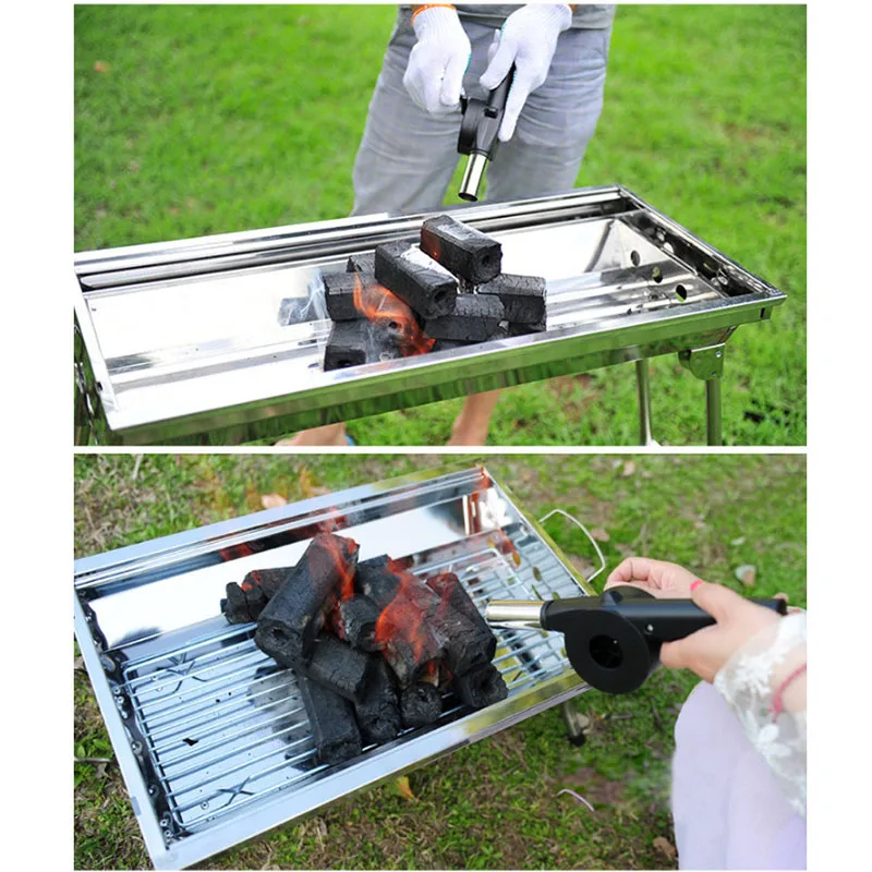 Outdoor Barbecue blower Fan Hand-cranked Air Blower Portable BBQ Grill Fire Bellows Tools Picnic Camping Accessories |