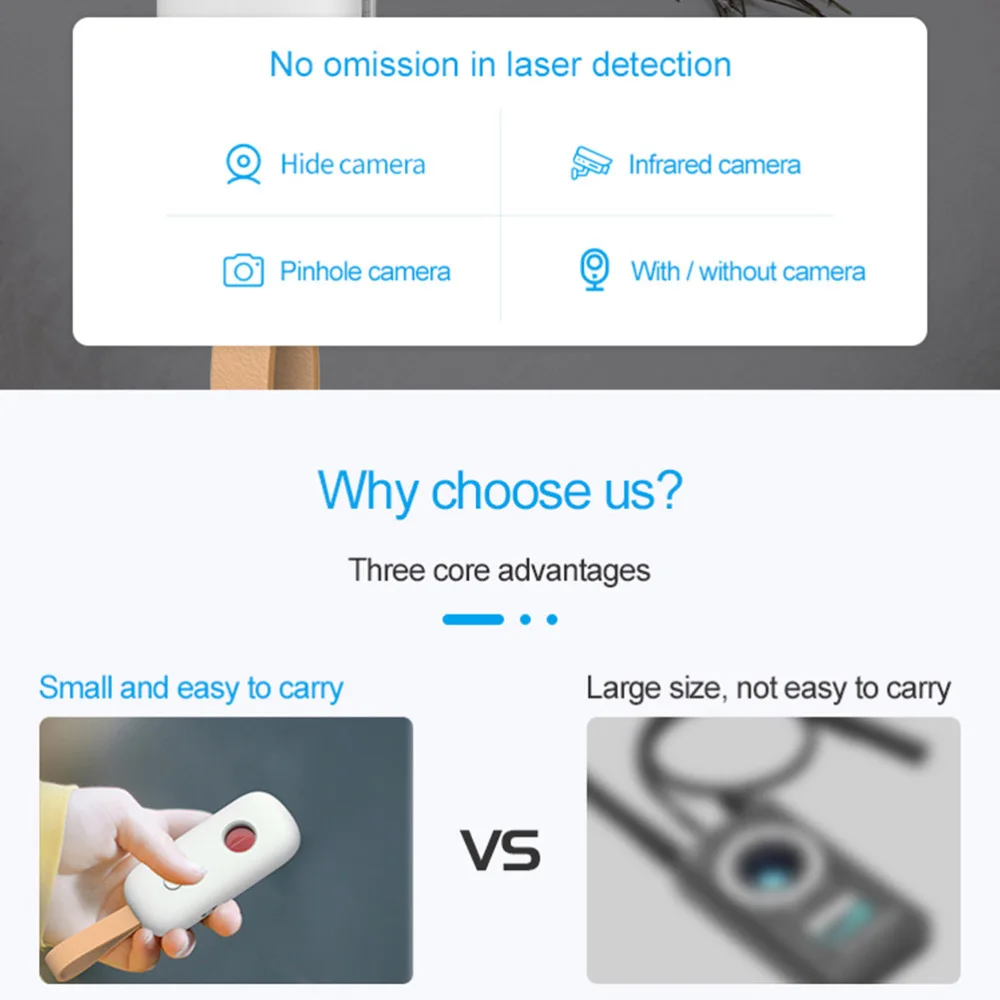 

Wireless Personal Detector Pinhole Camera Listening Device Finder