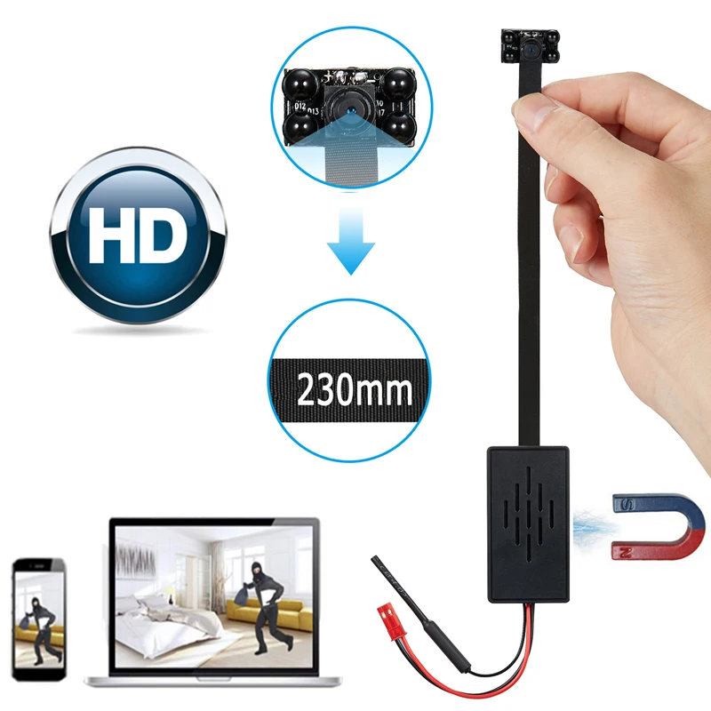 Мини камера ночного видения 1080P 90 градусов 4K Full HD Wi Fi гибкое приложение P2P