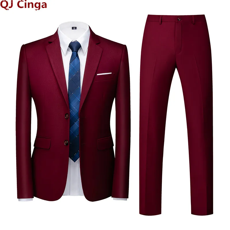 Деловой мужской комплект из двух предметов смокинг костюм большого размера