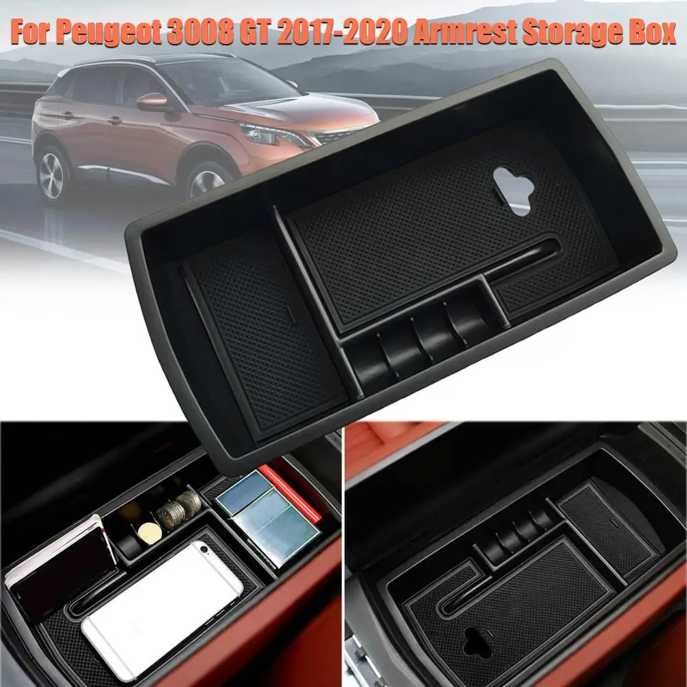 Автомобильный ящик в салон для хранения подлокотнике центральный Peugeot 3008 GT 2016
