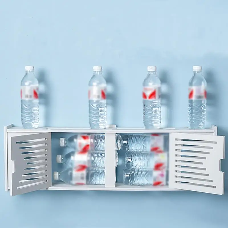 Продажа Коробка для хранения беспроводного Wi-Fi маршрутизатора, настенный кронштейн для подвесной вилки, без отверстий, домашний декор, 60x12x24 см