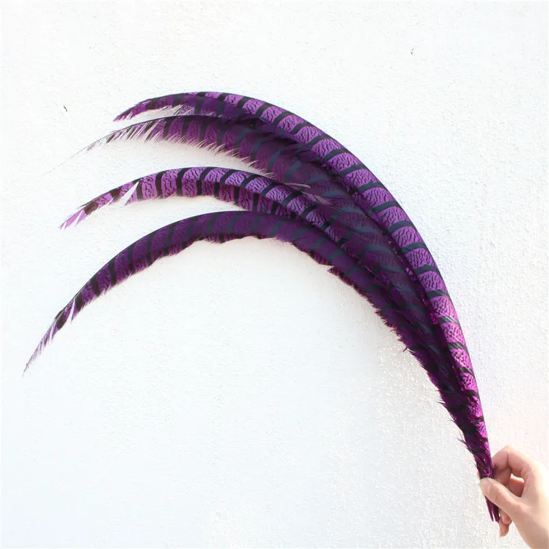 

Beautiful 32-36inches/80-90CM Elegant Lady Amherst Pheasant Feathers Christmas DIY Plumas Purple Feathers for Crafts