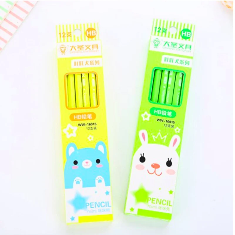 12 шт./компл. с милыми мультяшными рисунками единорога карандаш HB эскиз изделия