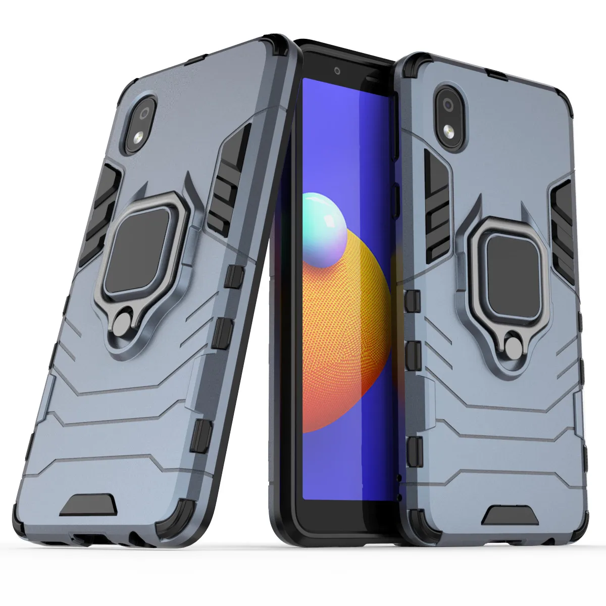 

Case for Samsung Galaxy A01 Core Case Hard PC Soft TPU Hybrid Rugged Magnetic Back Cover Armor Shockproof Ring Holder